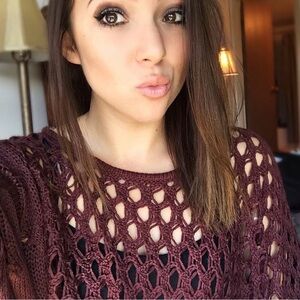 Charlotte Russe Chocolate Fringe Poncho